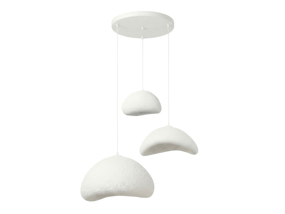 "Luna" Metal Chandelier - 82 x 50 cm - White