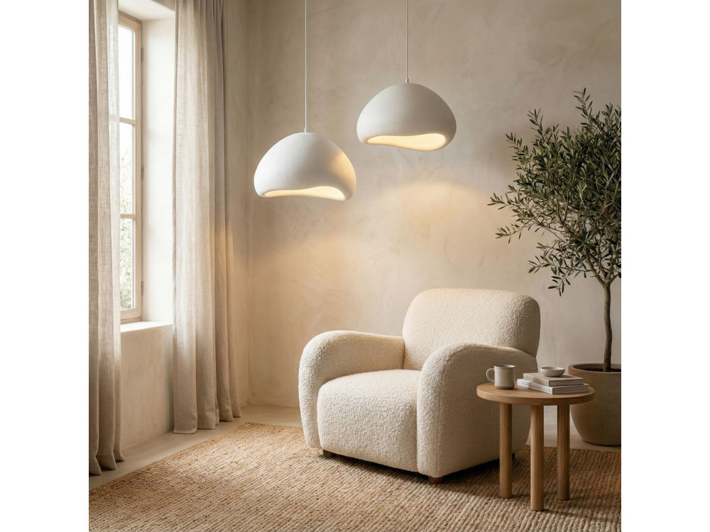 "Lora" Metal Chandelier - 82 x 82 cm - White