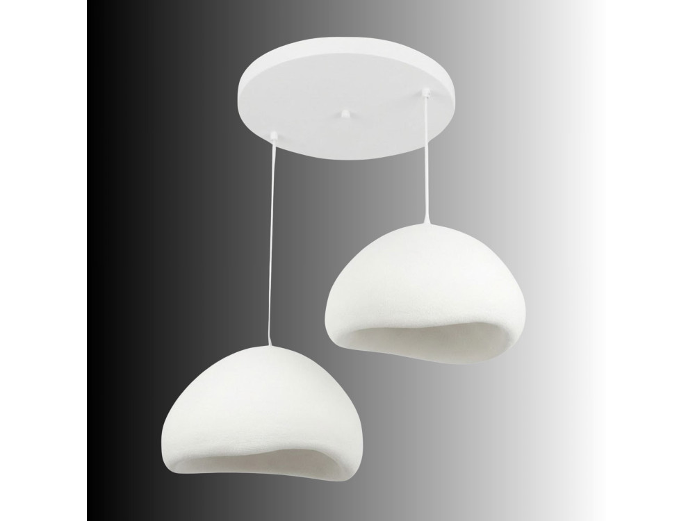 "Lora" Metal Chandelier - 82 x 82 cm - White