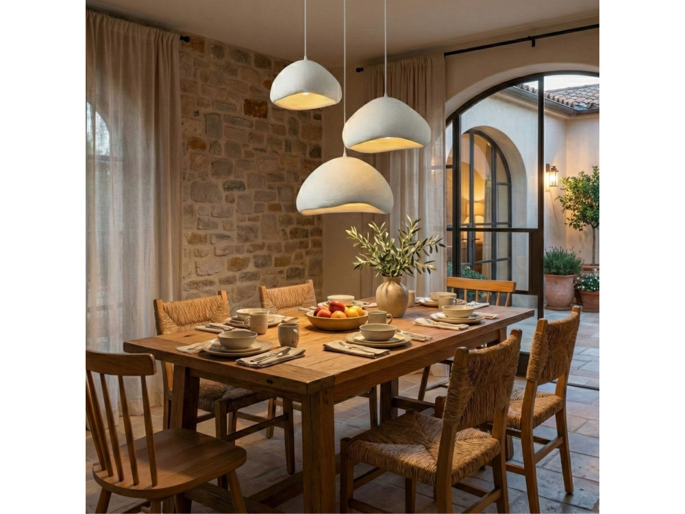 "Lora" Metal Chandelier - 82 x 82 cm - White