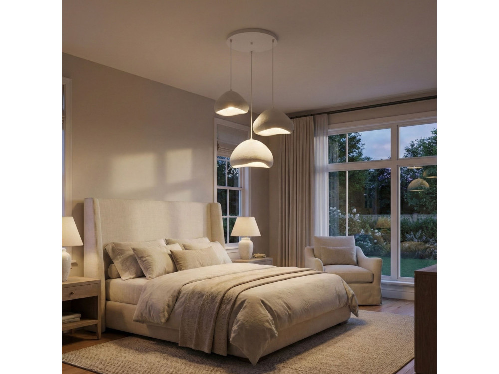 "Lora" Metal Chandelier - 82 x 82 cm - White