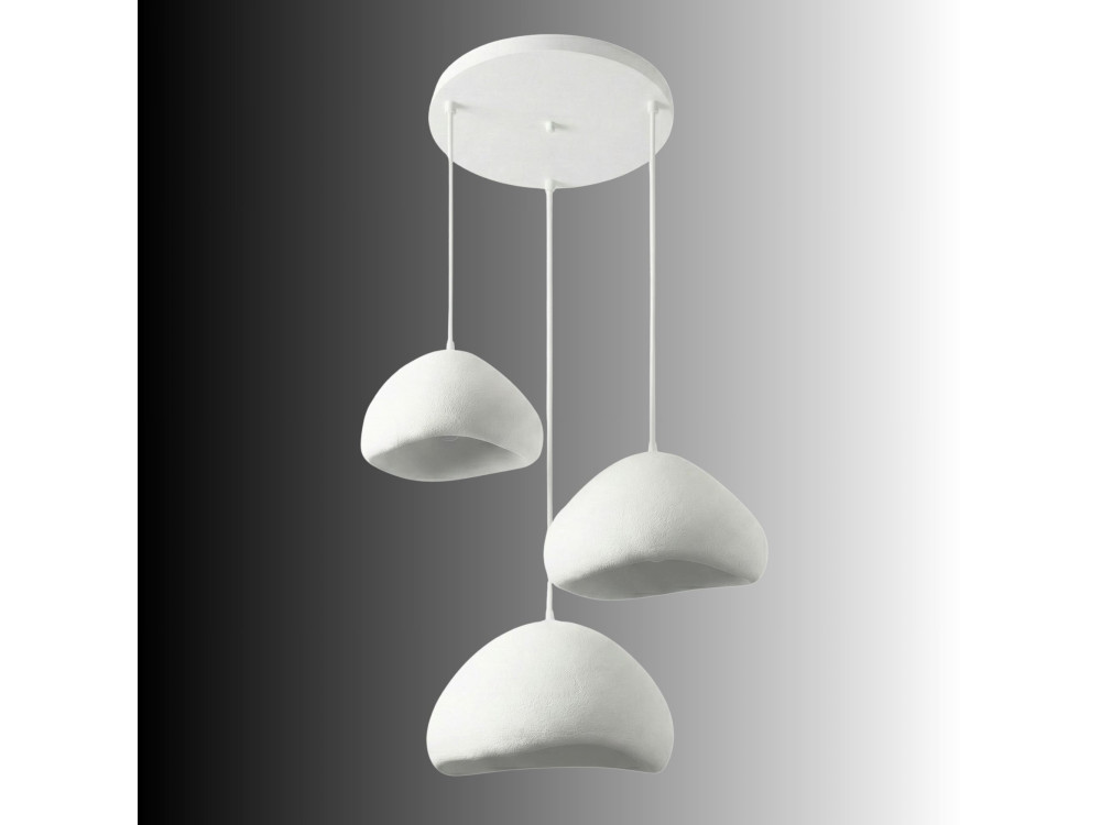 "Lora" Metal Chandelier - 82 x 82 cm - White