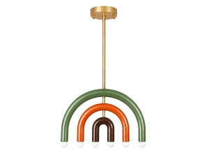 "Vento" Metal Chandelier - 50 x 10 cm - Green