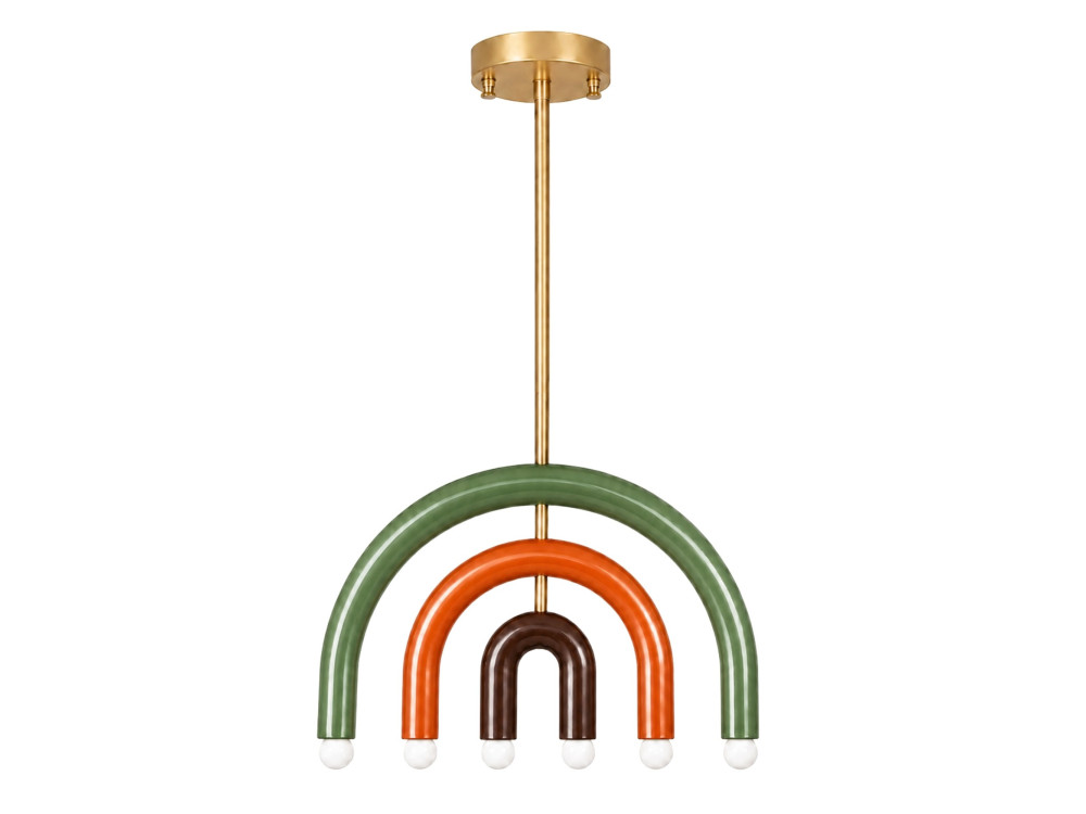 "Vento" Metal Chandelier - 50 x 10 cm - Green