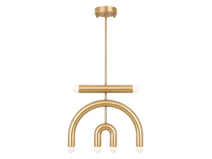 "Vento" Metal Chandelier - 50 x 10 cm - Yellow