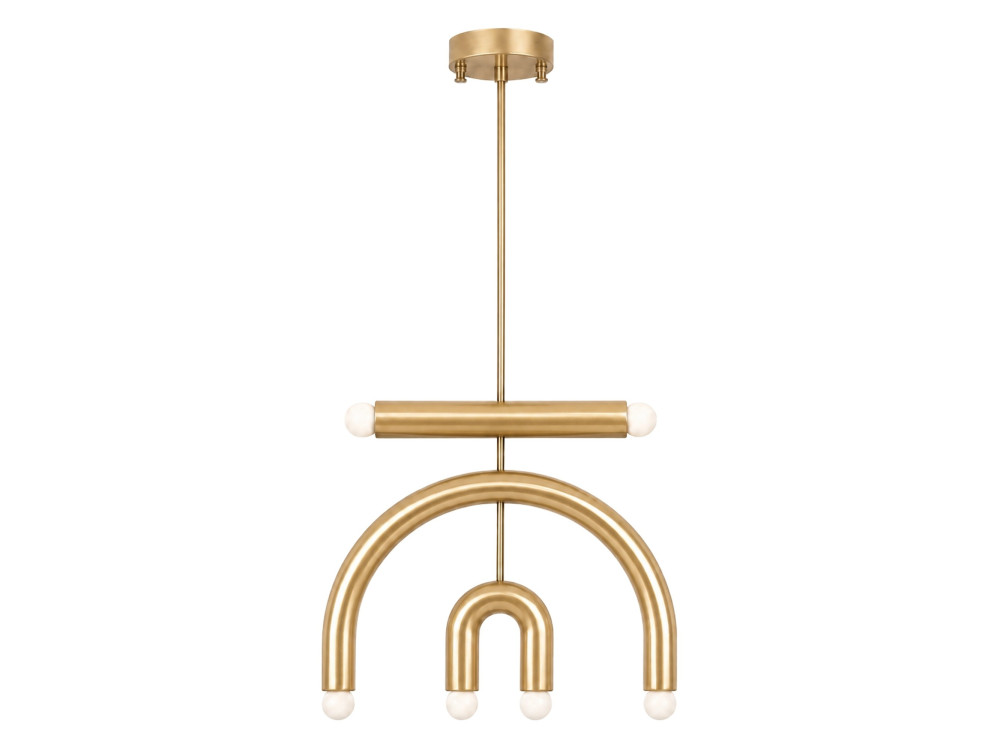 "Vento" Metal Chandelier - 50 x 10 cm - Yellow