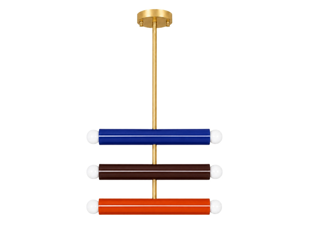 "Vento" Metal Chandelier - 35 x 10 cm - Blue