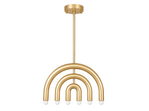 "Vento" Metal Chandelier - 50 x 10 cm - Yellow