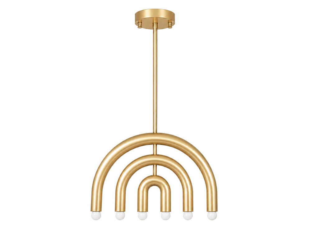 "Vento" Metal Chandelier - 50 x 10 cm - Yellow