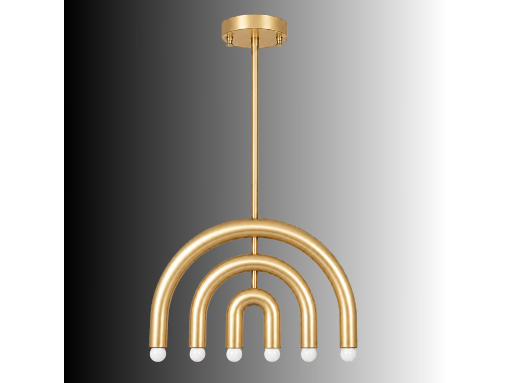"Vento" Metal Chandelier - 50 x 10 cm - Yellow