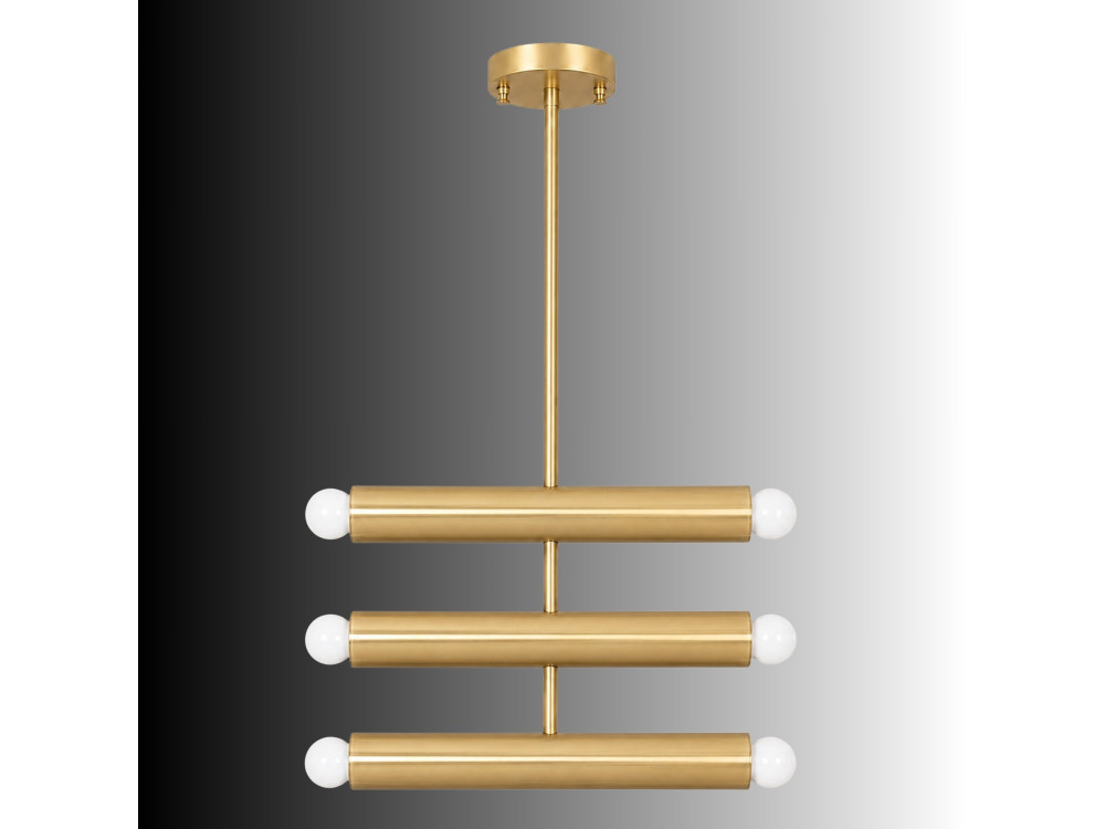 "Vento" Metal Chandelier - 35 x 10 cm - Yellow