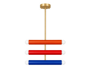 "Vento" Metal Chandelier - 35 x 10 cm - Orange