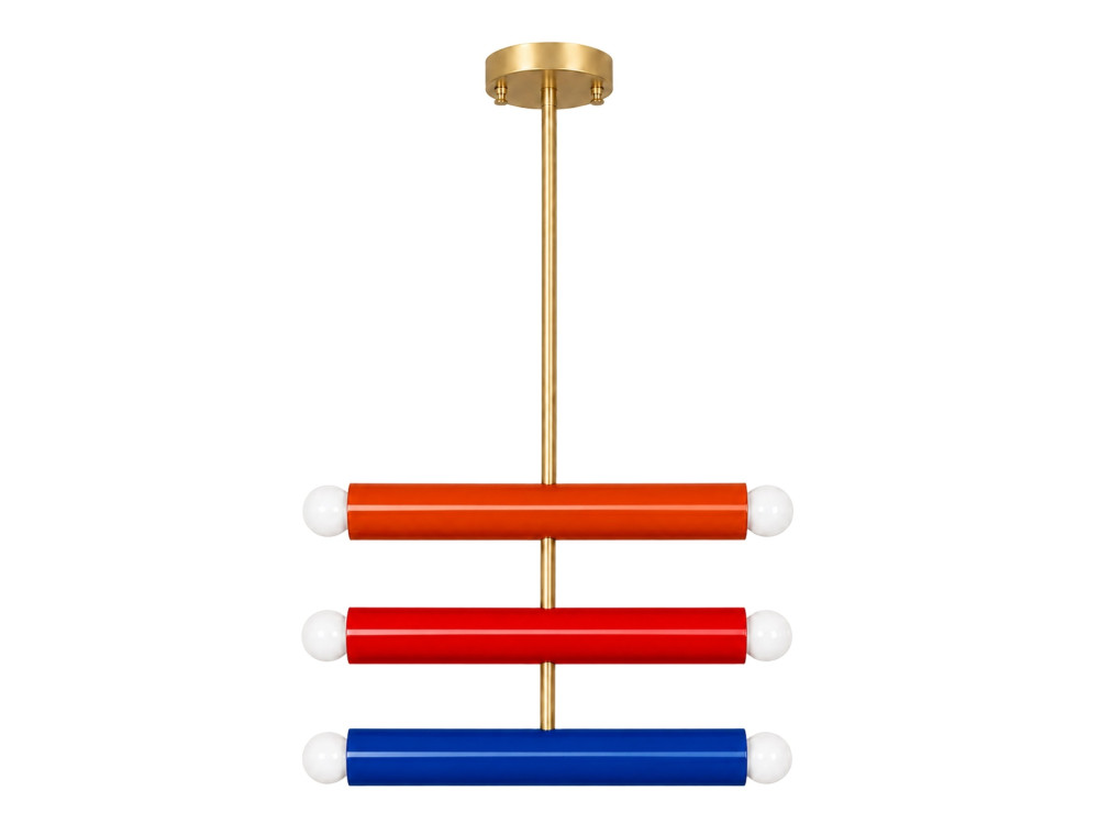 "Vento" Metal Chandelier - 35 x 10 cm - Orange