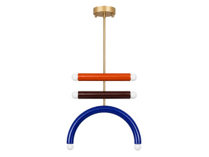 "Vento" Metal Chandelier - 50 x 10 cm - Blue