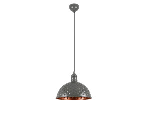 "Echo" Metal Pendant Light - 26 x 26 cm - Gray