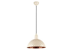 "Echo" Metal Pendant Light - 26 x 26 cm - Beige