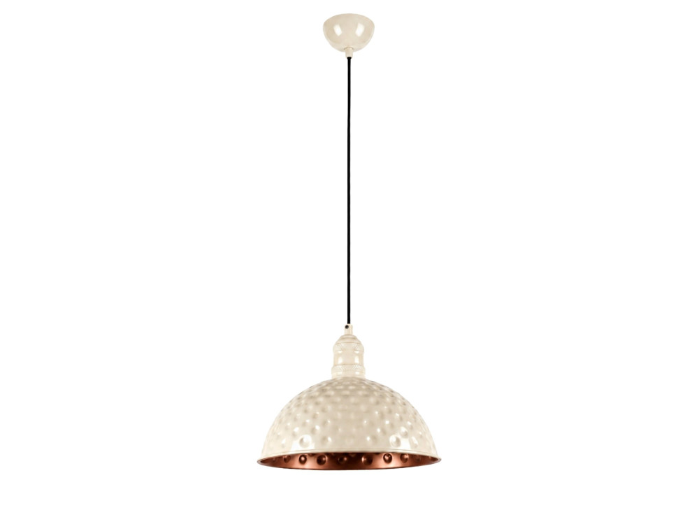"Echo" Metal Pendant Light - 26 x 26 cm - Beige