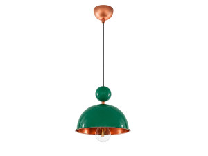 "Bubble" Metal Pendant Light - 21 x 21 cm - Light Green