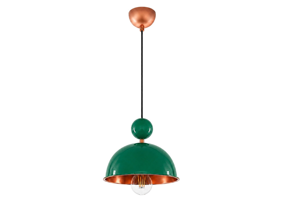 "Bubble" Metal Pendant Light - 21 x 21 cm - Light Green