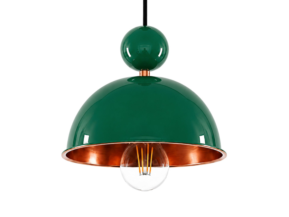 "Bubble" Metal Pendant Light - 21 x 21 cm - Light Green