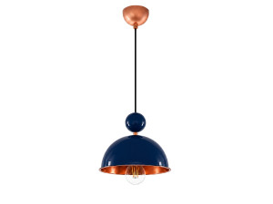 "Bubble" Metal Pendant Light - 21 x 21 cm - Navy Blue