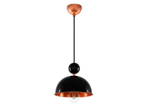 "Bubble" Metal Pendant Light - 21 x 21 cm - Black