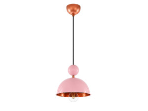 "Bubble" Metal Pendant Light - 21 x 21 cm - Pink