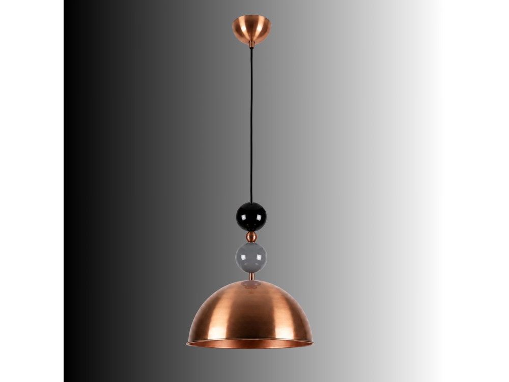 "Bubble" Metal Pendant Light - 31 x 31 cm - Copper