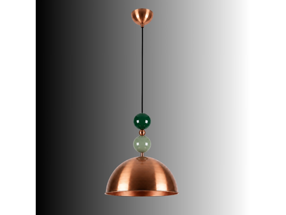 "Bubble" Metal Pendant Light - 31 x 31 cm - Copper