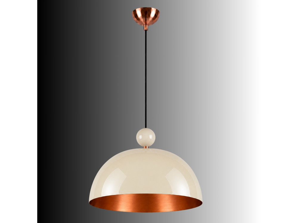 "Bubble" Metal Pendant Light - 40 x 40 cm - Beige