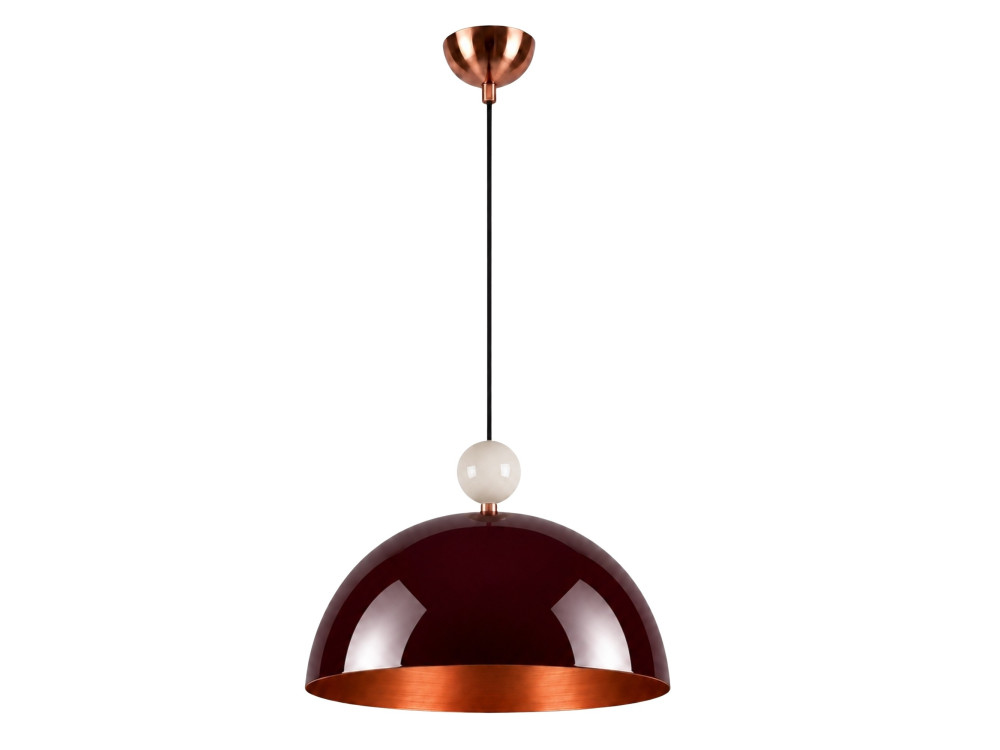 "Bubble" Metal Pendant Light - 40 x 40 cm - Bordeaux