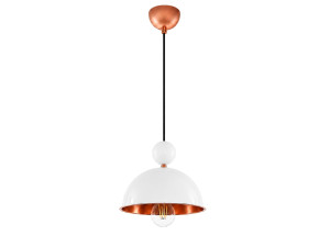 "Bubble" Metal Pendant Light - 21 x 21 cm - Beige