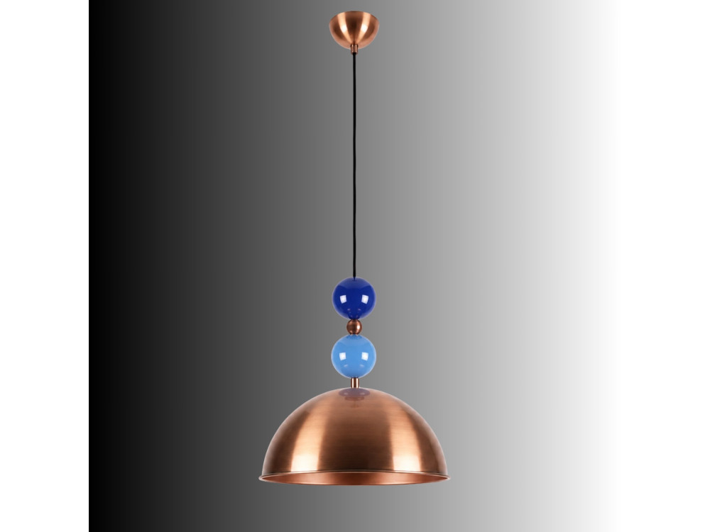 "Bubble" Metal Pendant Light - 31 x 31 cm - Copper