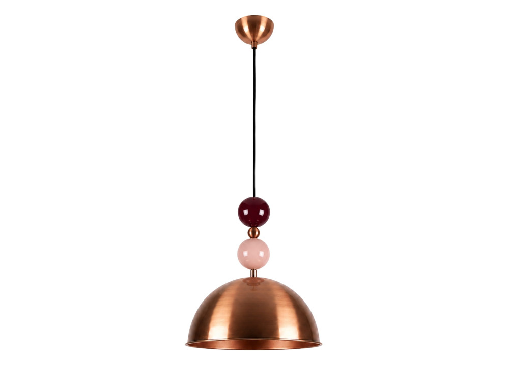 "Bubble" Metal Pendant Light - 31 x 31 cm - Copper