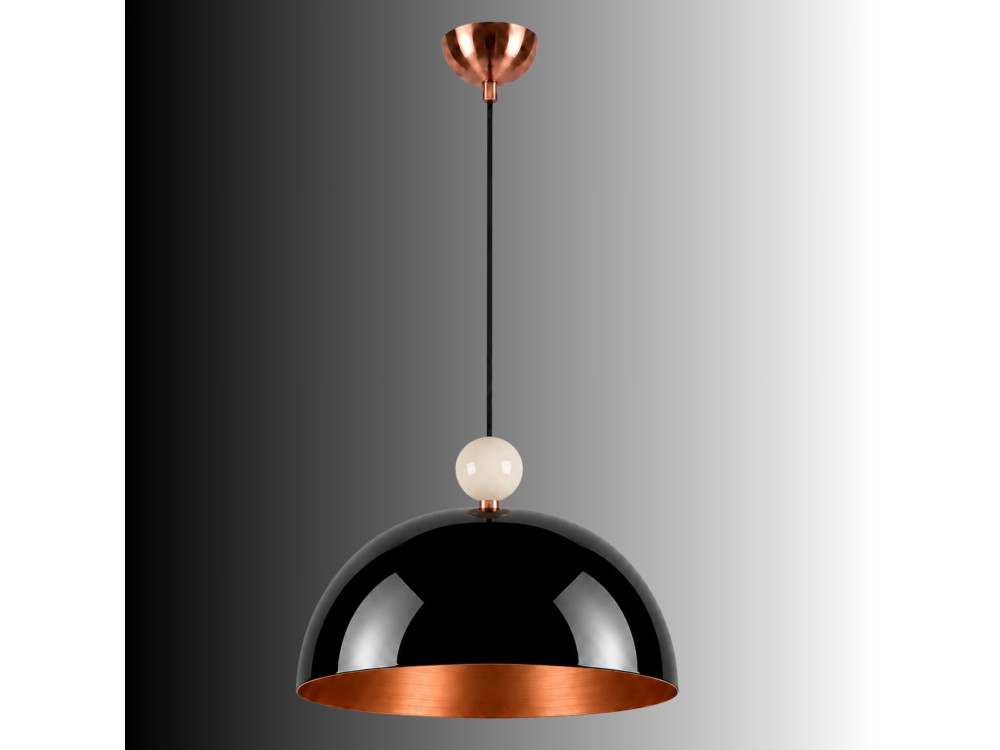 "Bubble" Metal Pendant Light - 40 x 40 cm - Black