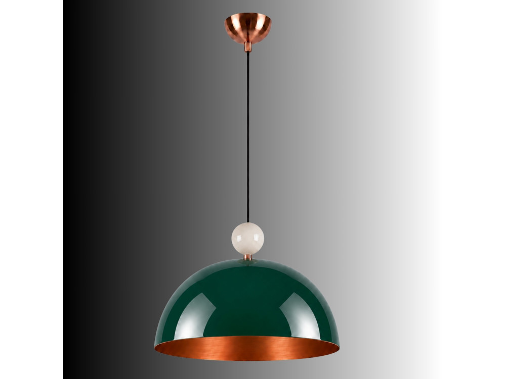 "Bubble" Metal Pendant Light - 40 x 40 cm - Dark Green