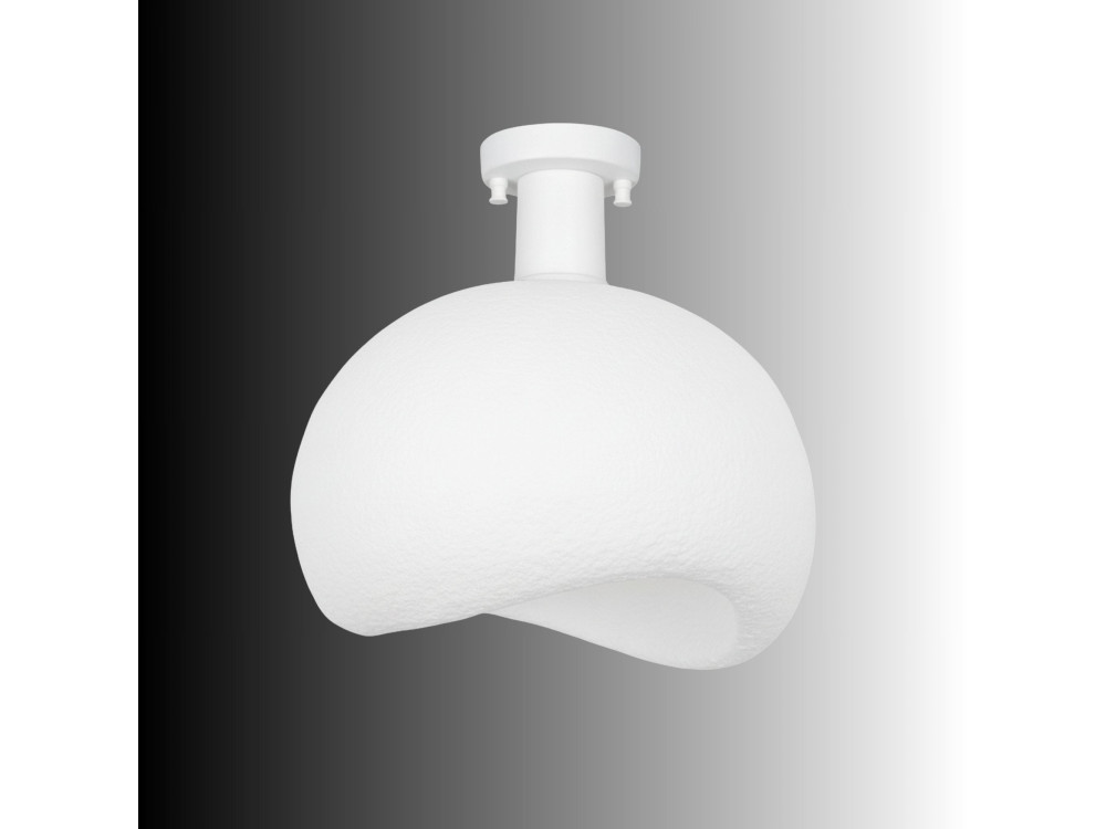 "Yontu" Metal Ceiling Light - 34 x 29 x 33 cm - White