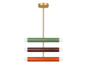"Vento" Metal Chandelier - 35 x 10 cm - Green