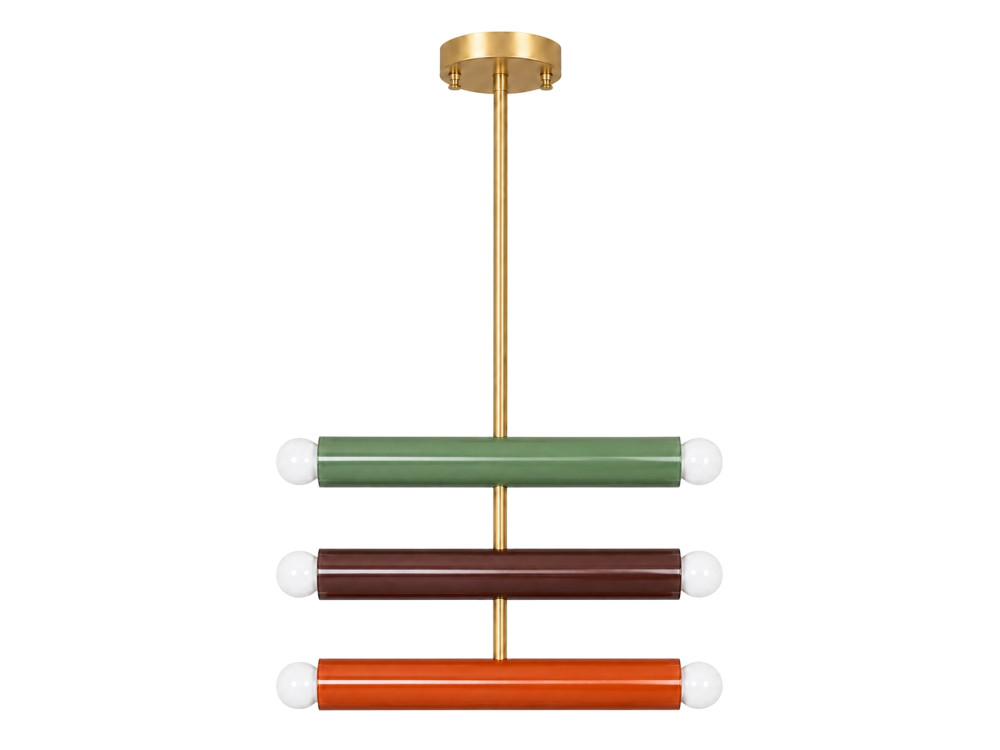 "Vento" Metal Chandelier - 35 x 10 cm - Green