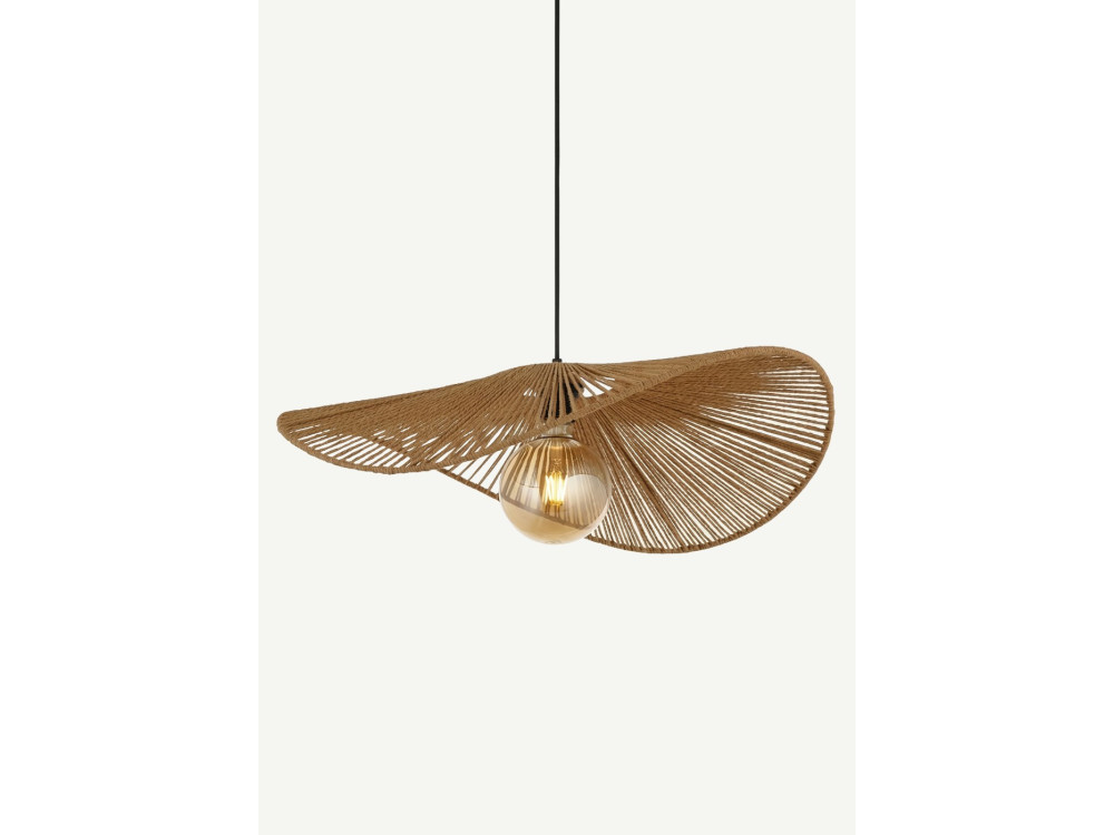 "Bruz" Bamboo Pendant Lamp - 30 x 30 cm - Beige