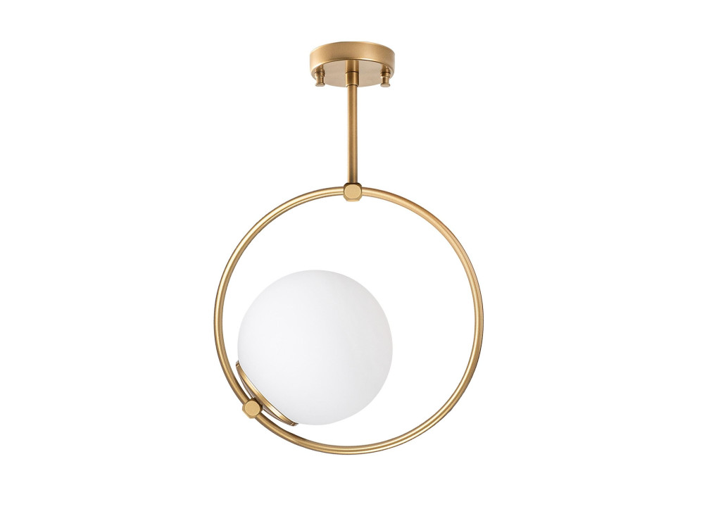 "Dolunay" Metal Pendant Light - 26 x 15 cm - Yellow