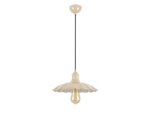 "Volan" Metal Pendant Light - 25 x 25 cm - Beige