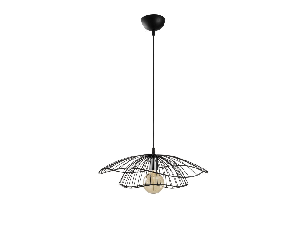 "Tel" Metal Pendant Light - 50 x 50 cm - Black