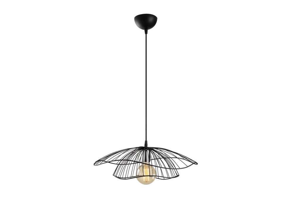 "Tel" Metal Pendant Light - 50 x 50 cm - Black