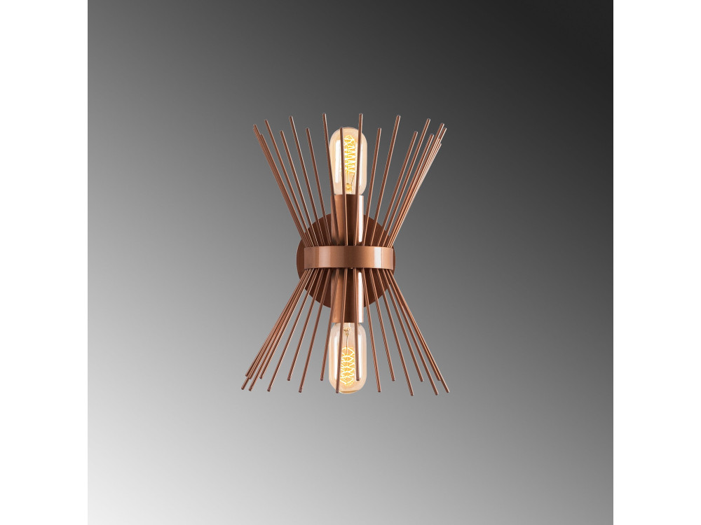 "GMN-000010" Metal Wall Sconce - 23 x 16 cm - Copper