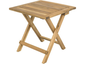 Portimao" wooden folding garden coffee table - 40 x 40 x 40 cm - Brown