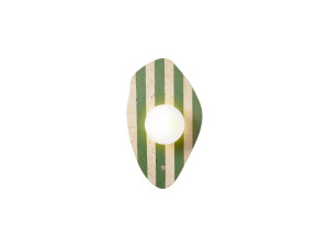 "Espe" Travertine Wall Sconce - Beige / White / Green