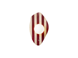 "Push" Travertine Wall Sconce - Beige / White / Red