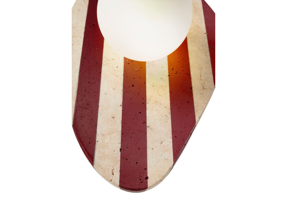 "Forest" Travertine Wall Sconce  - Beige / Red