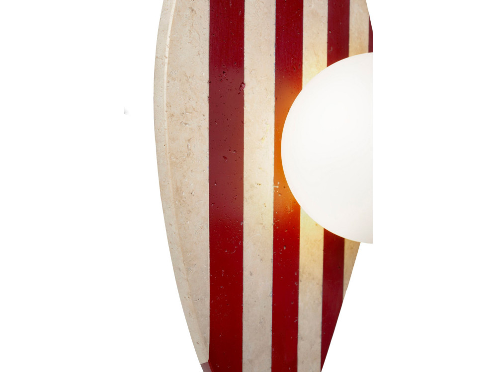 "Forest" Travertine Wall Sconce  - Beige / Red